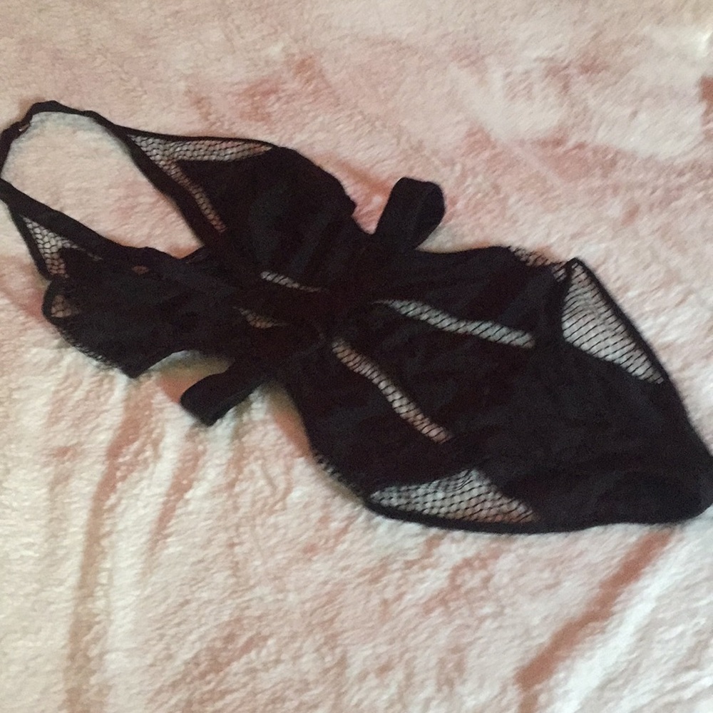 Halter bathing suit.